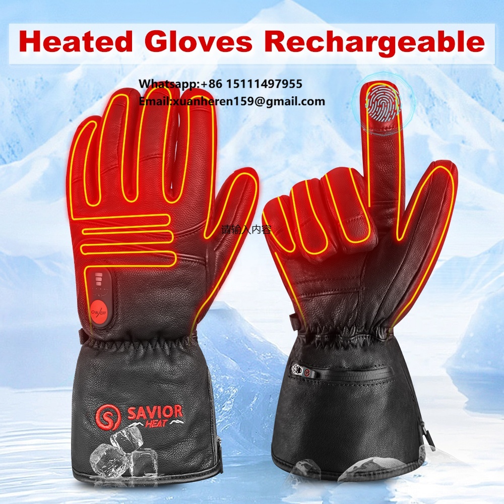 Heated Leather Gloves Men Wome - Hand Warmer Electric recension och pris
